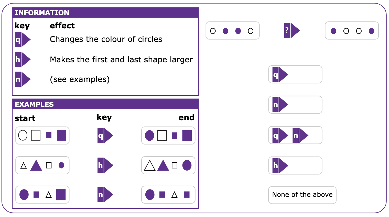 logical reasoning test question